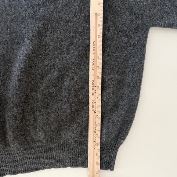 Vintage 100% Shetland wool chunky Henley Sweater pullover XL - Picture 14 of 14